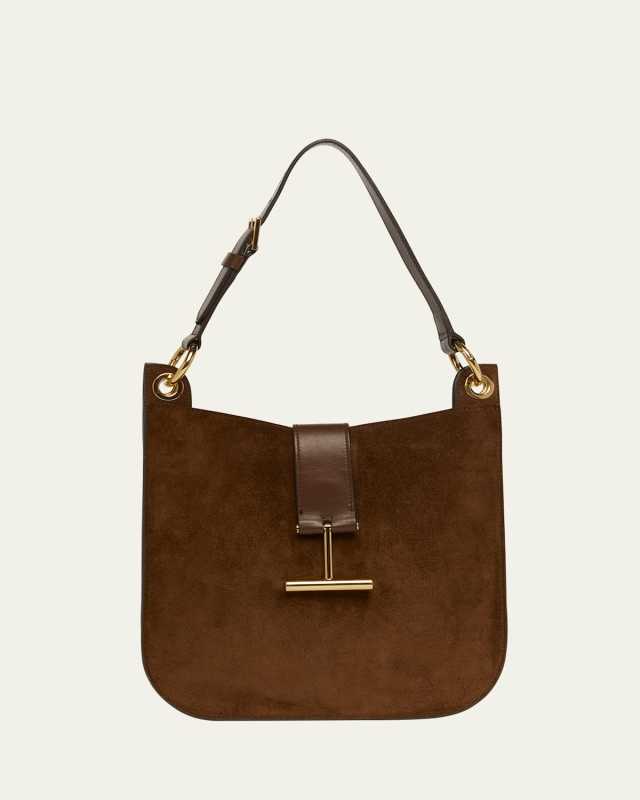 Tara Small Hobo Crossbody in Suede